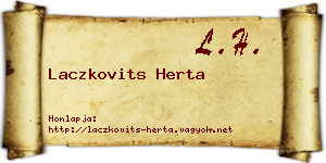 Laczkovits Herta névjegykártya